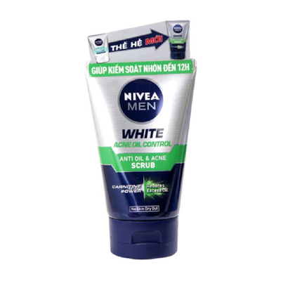 Sữa rửa mặt Nivea For Men White Active Oil Control Scrub
