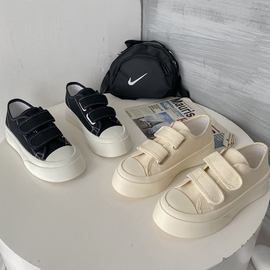 Giày th? thao Canvas quai dán ?? bánh mì phong cách Ulzzang