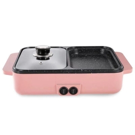 Bếp lẩu nướng nồi điện 2 ngăn mini