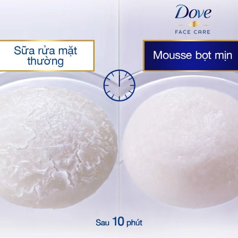 Texture sữa rửa mặt Dove