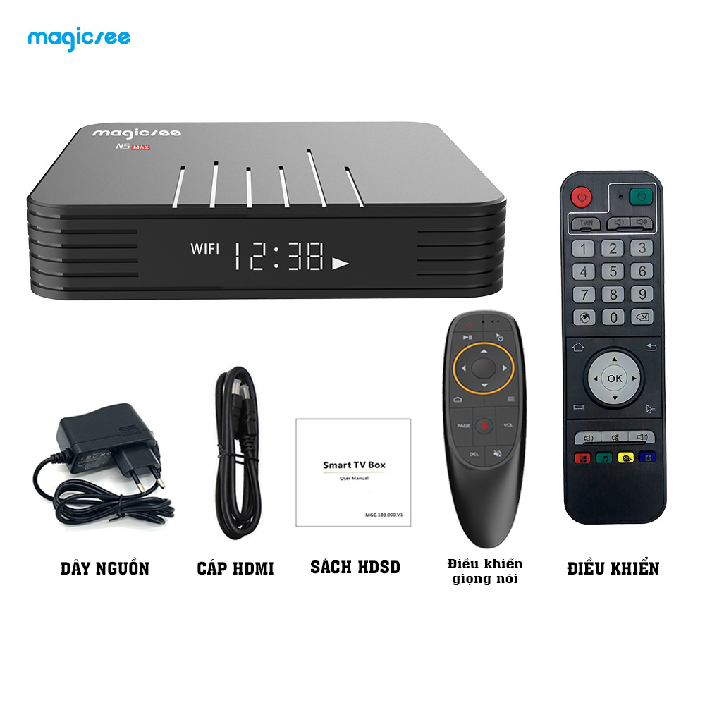 Magicsee N5 Max - Android TV Box cấu hình mạnh nhất 2021