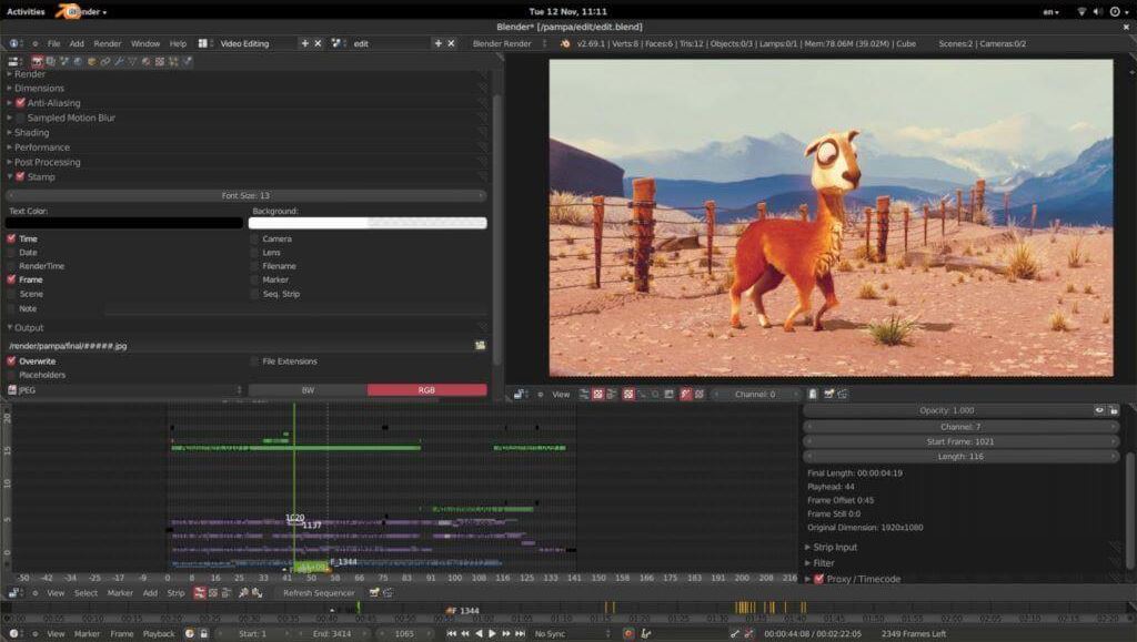 App edit video trên máy tính Blender