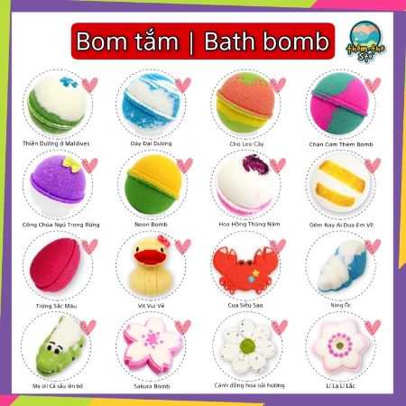 Mua bath bomb ở đâu? Bath bomb tại Thơm Tho Sto với đa dạng kiểu dáng, mẫu mã